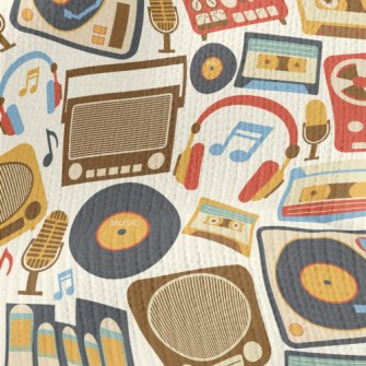 Retro Music Equipment Stretch Jersey
