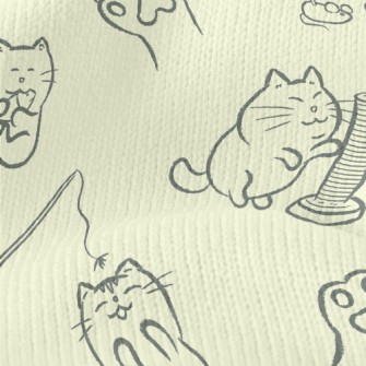 Kitten Playing Stretch Jersey