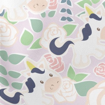 Rose Unicorn Lightweight Cotton Poplin
