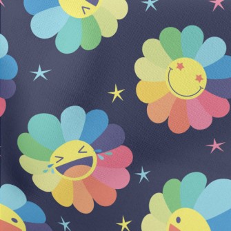 Colorful Sunflower Lightweight Cotton Poplin