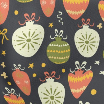Christmas Balls Lightweight Cotton Poplin