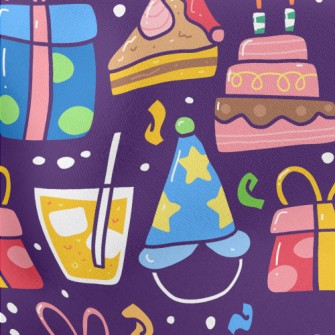 Happy Birthday Party Lightweight Cotton Poplin