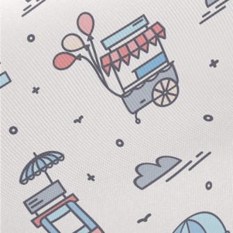 Happy Amusement Park Midweight Cotton Poplin