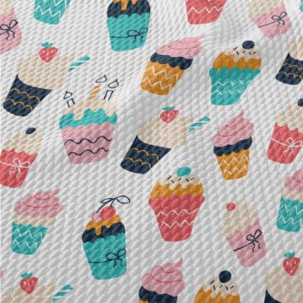 Cute Colorful Ice Cream Cup Birdseye Piqué