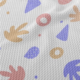 Colorful Irregular Circular Gr Birdseye Piqué