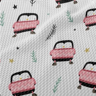 Pink Sweater Penguin Birdseye Piqué