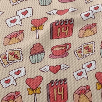 Love Valentine&#39;s Day Relat Birdseye Piqué