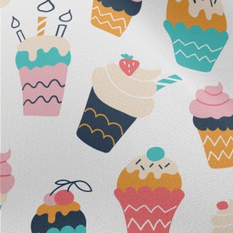 Cute Colorful Ice Cream Cup Chiffon