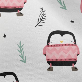 Pink Sweater Penguin Chiffon