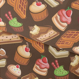 Various Cupcakes And Square Mu Waterproof Oxford