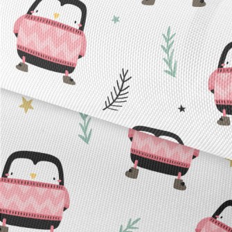 Pink Sweater Penguin Waterproof Oxford