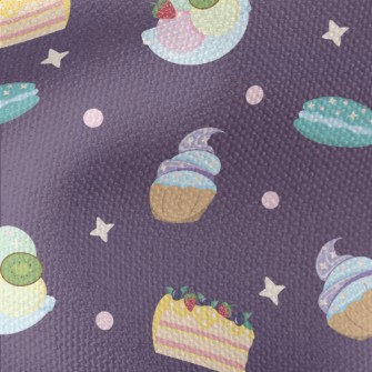 Various Desserts With Polka Do Waterproof Canvas