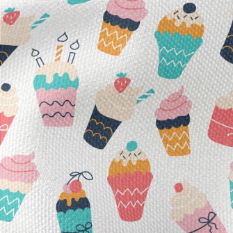 Cute Colorful Ice Cream Cup Waterproof Canvas