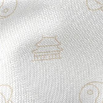 Tai Chi Temple And Dragon Patt Waterproof Canvas