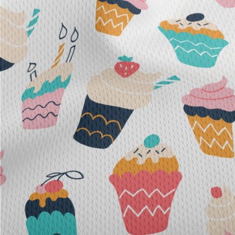 Cute Colorful Ice Cream Cup Athletic Mesh Flat Back