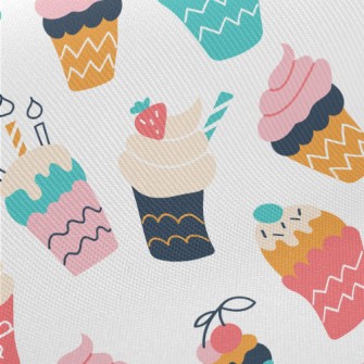 Cute Colorful Ice Cream Cup Twill