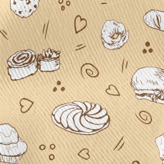 Hand Drawn Various Bread And C Standard Corduroy