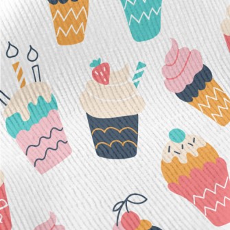 Cute Colorful Ice Cream Cup Standard Corduroy