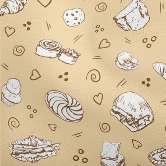 Hand Drawn Various Bread And C Dobby