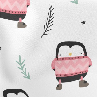 Pink Sweater Penguin Stretch Ponte