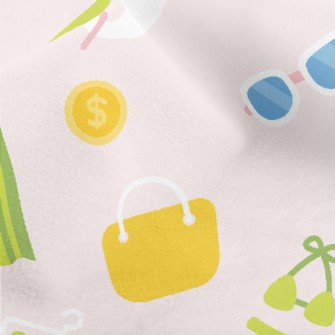 Shopping Mall Pattern Micro Fleece
