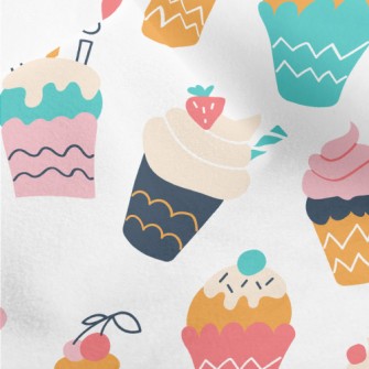 Cute Colorful Ice Cream Cup Micro Fleece