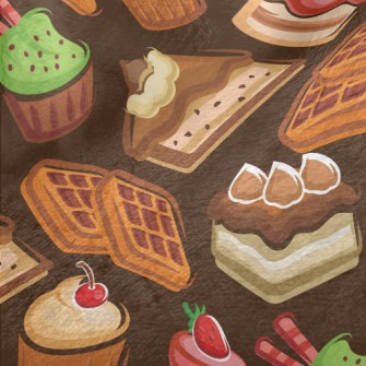 Various Cupcakes And Square Mu Minky