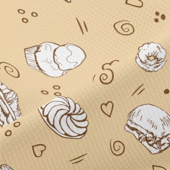 Hand Drawn Various Bread And C Piqué