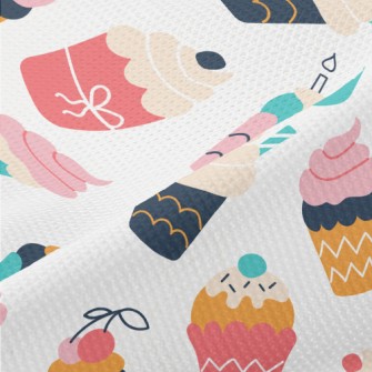 Cute Colorful Ice Cream Cup Piqué