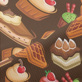Various Cupcakes And Square Mu Piqué