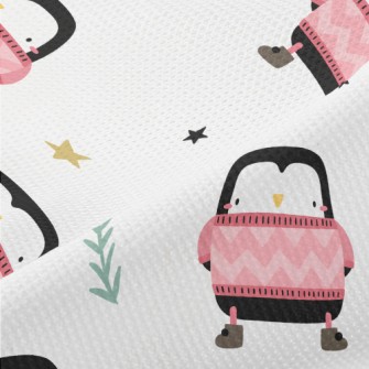 Pink Sweater Penguin Piqué