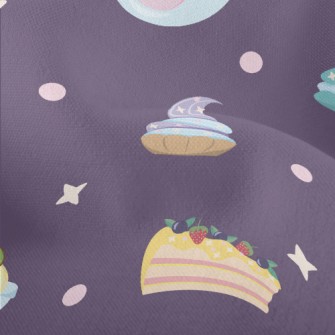 Various Desserts With Polka Do Lightweight Performance Linen
