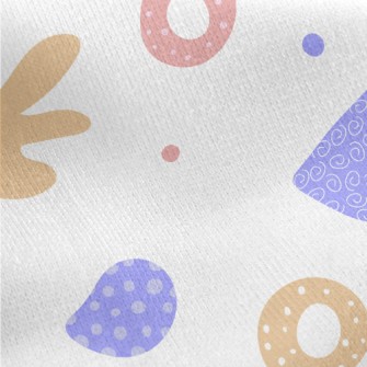 Colorful Irregular Circular Gr Jersey Backed Fleece