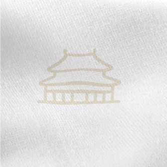 Tai Chi Temple And Dragon Patt Jersey Backed Fleece