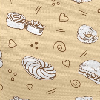 Hand Drawn Various Bread And C Pongee