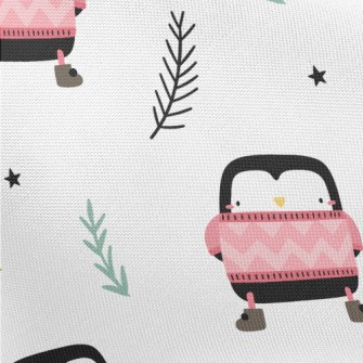 Pink Sweater Penguin Pongee