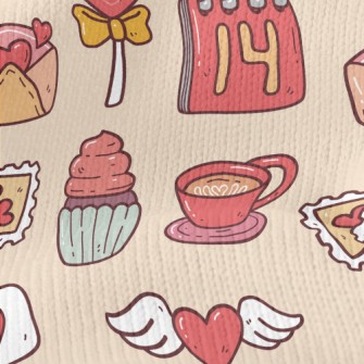 Love Valentine&#39;s Day Relat Stretch Jersey
