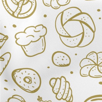 BreadPizzaCakeDonut Lightweight Cotton Poplin