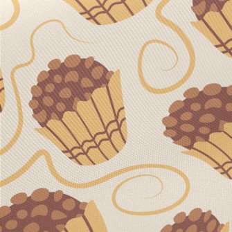 Chocolate Nut Crumb Cake Midweight Cotton Poplin