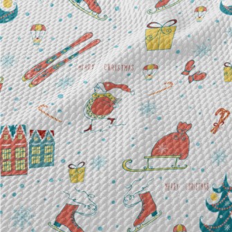 Snowflake Gift House Sled Birdseye Piqué