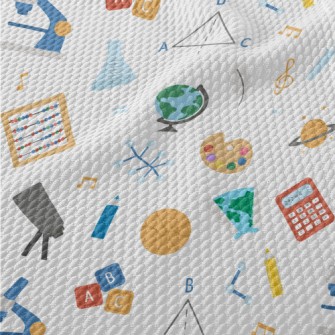 School Supplies Birdseye Piqué