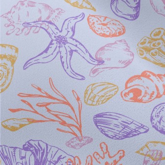 Color Lines Starfish Shells Se Chiffon