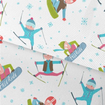 Boy Skiing In Winter Waterproof Oxford