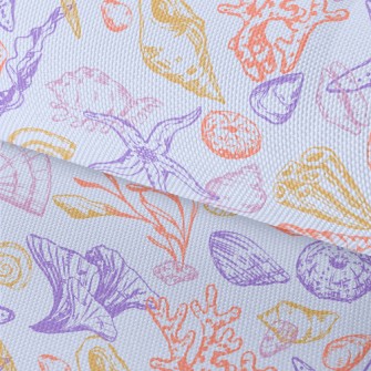 Color Lines Starfish Shells Se Waterproof Oxford