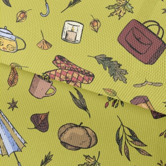 Autumn Maple Leaves And Hot Te Waterproof Oxford