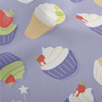 Strawberry And Lemon Cupcakes Athletic Mesh Flat Back