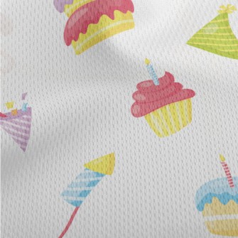 Colorful Cake Gift Firecracker Athletic Mesh Flat Back