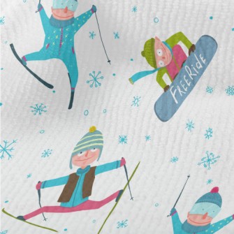 Boy Skiing In Winter Terry
