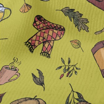 Autumn Maple Leaves And Hot Te Terry