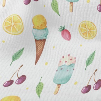 Hand Drawn Ice Cream With Stra Terry